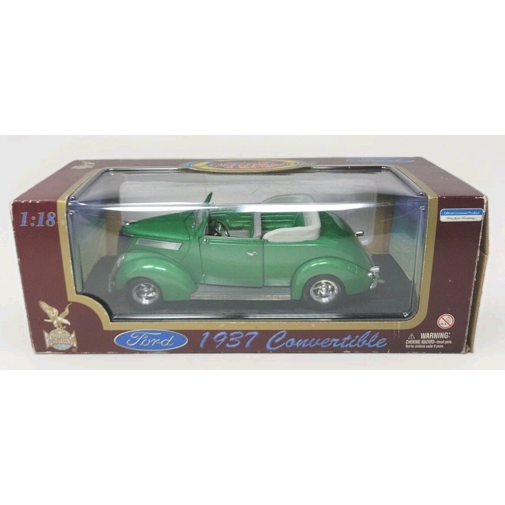 Road Legends 1937 Ford Convertible 1:18 Scale Green Diecast metak New In Box.
